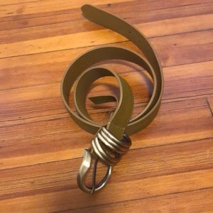 Free People tan belt with brass detail